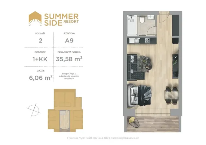 Prodej bytu 1+kk, Rokytnice nad Jizerou, 42 m2