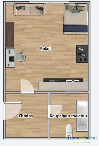 Prodej bytu 1+kk, Praha - Strašnice, Za poštou, 25 m2