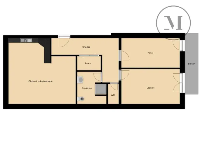 Pronájem bytu 3+kk, České Budějovice, A. Trägera, 83 m2