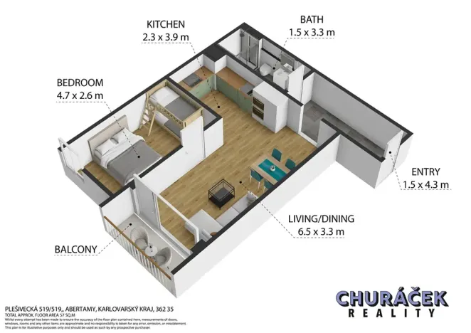 Prodej bytu 2+kk, Abertamy, Plešivecká, 56 m2