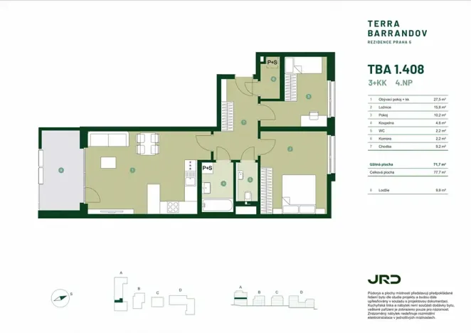 Prodej bytu 3+kk, Praha - Hlubočepy, Silurská, 78 m2