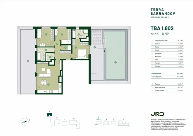 Prodej bytu 4+kk, Praha - Hlubočepy, Silurská, 115 m2