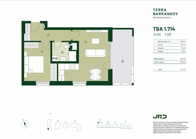Prodej bytu 2+kk, Praha - Hlubočepy, Silurská, 52 m2