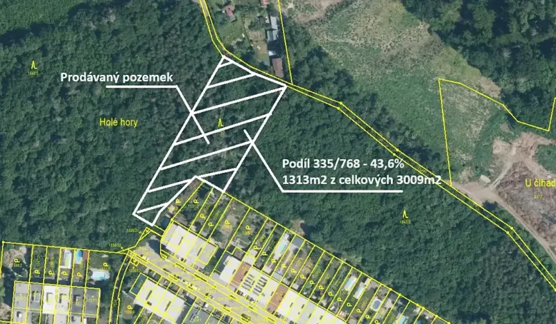 Prodej podílu lesa, Brno, Kupkova, 1313 m2