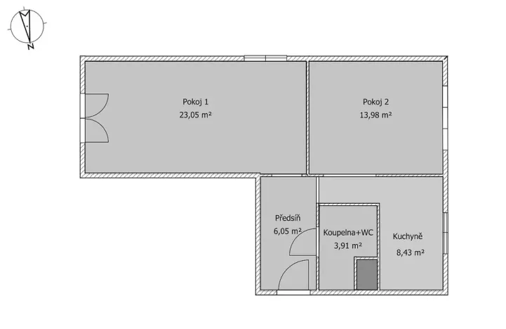 Pronájem bytu 2+1, Most, Jaroslava Vrchlického, 55 m2