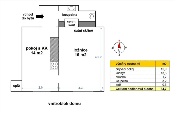 Pronájem bytu 1+1, Praha - Vršovice, Moskevská, 35 m2