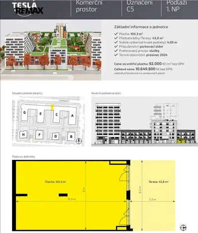 Pronájem obchodního prostoru, Praha - Hloubětín, Poděbradská, 103 m2
