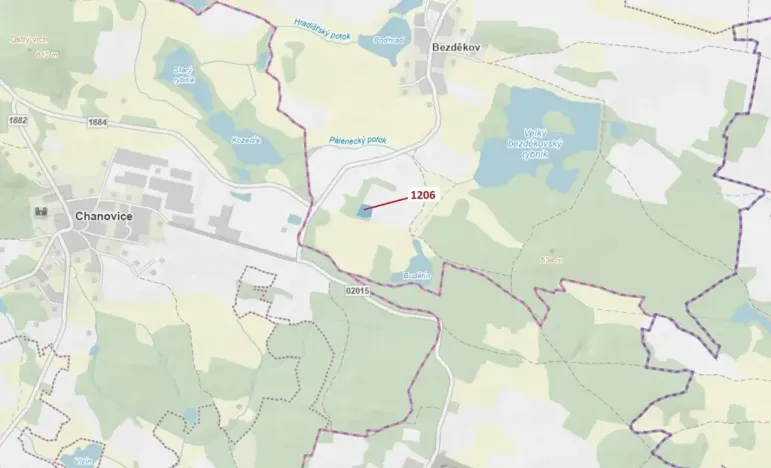 Dražba lesa, Hradiště, 3718 m2