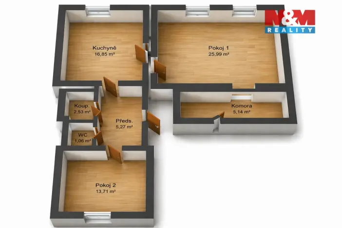 Prodej bytu 2+1, Praha - Nusle, Petra Rezka, 70 m2