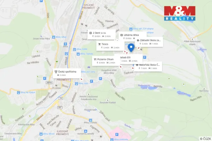 Prodej bytu 2+1, Bílina, Sídliště Za Chlumem, 60 m2