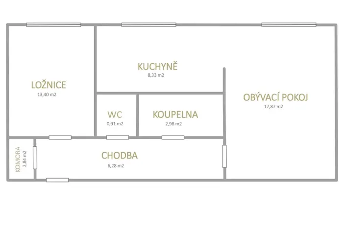 Pronájem bytu 2+1, Litvínov, Tylova, 53 m2