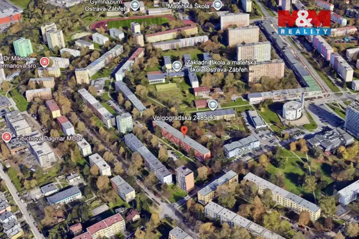 Prodej bytu 2+1, Ostrava - Zábřeh, Volgogradská, 52 m2