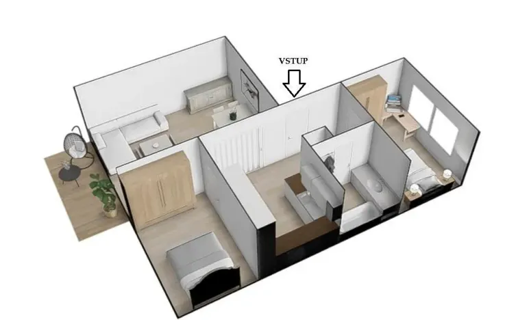 Pronájem bytu 3+1, Brno - Komín, Vrbenského, 64 m2