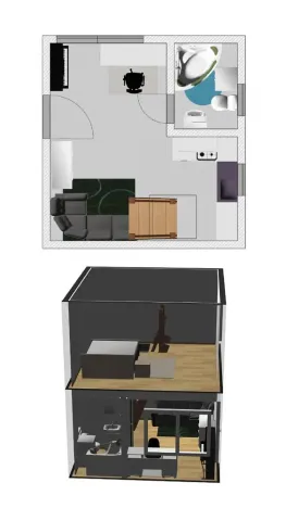 Pronájem bytu 2+kk, Brno - Černovice, Řehořova, 26 m2