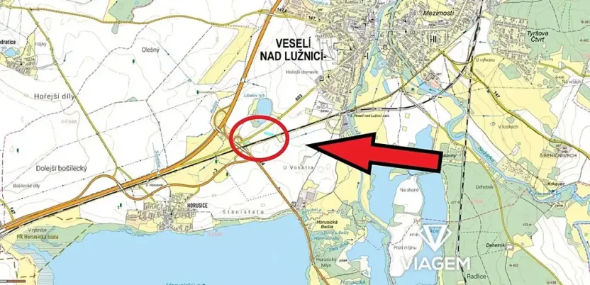 Prodej podílu pole, Veselí nad Lužnicí, 1882 m2