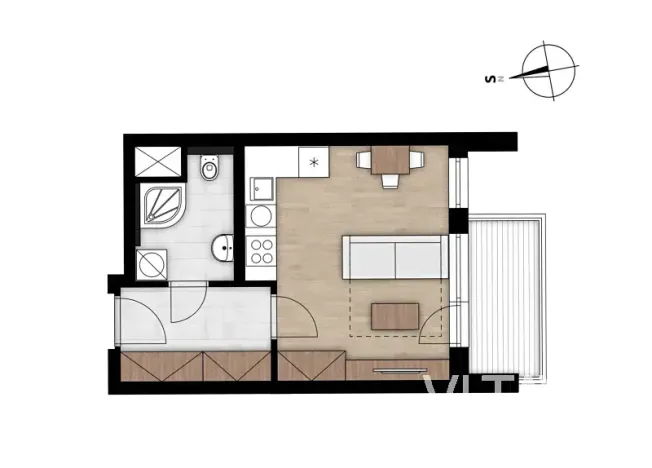 Pronájem bytu 1+kk, Praha - Hostivař, 33 m2