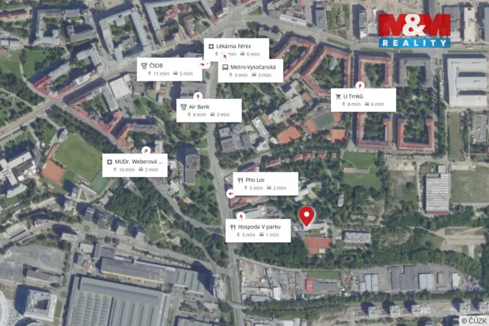 Pronájem bytu 1+kk, Praha - Vysočany, U Lidového domu, 17 m2