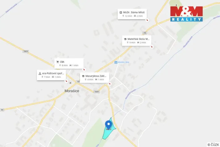 Prodej pozemku pro bydlení, Morašice, 2616 m2