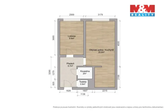 Prodej bytu 2+kk, Králův Dvůr, Nad Stadionem, 41 m2