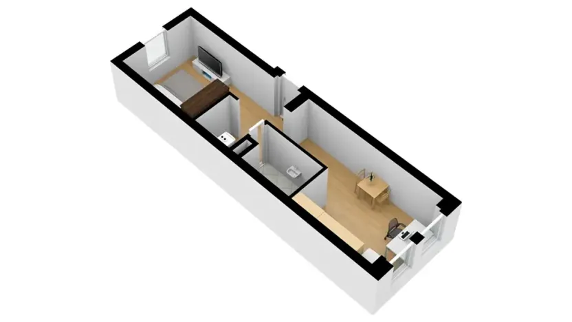 Pronájem bytu 2+kk, České Budějovice, Otakarova, 38 m2
