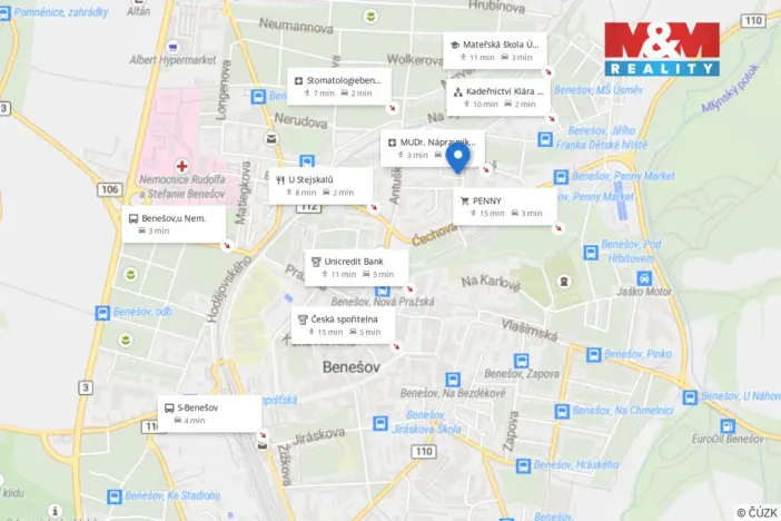 Prodej bytu 2+1, Benešov, Ladova, 54 m2