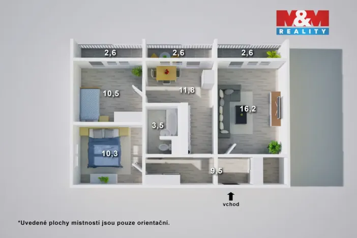 Prodej bytu 3+1, Ústí nad Labem - Ústí nad Labem-centrum, Hoření, 62 m2