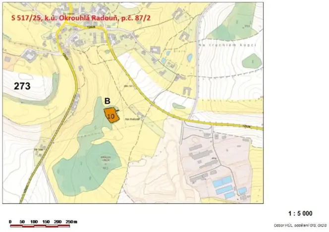 Prodej lesa, Okrouhlá Radouň, 2772 m2