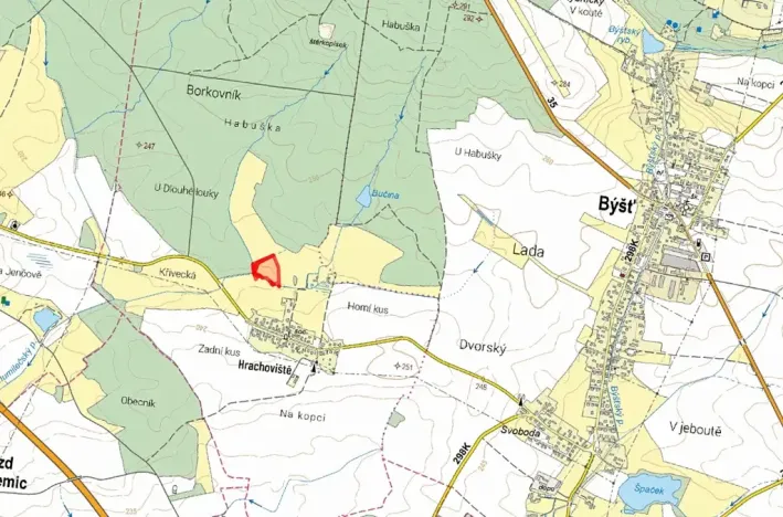 Prodej podílu louky, Býšť, 5738 m2