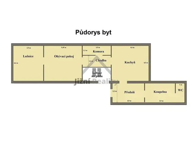 Prodej bytu 2+1, Uherčice, 98 m2