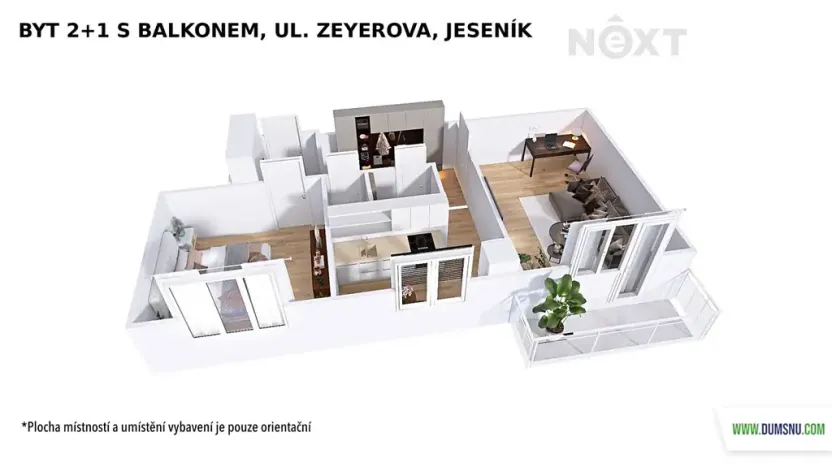 Prodej bytu 2+1, Jeseník, Zeyerova, 50 m2