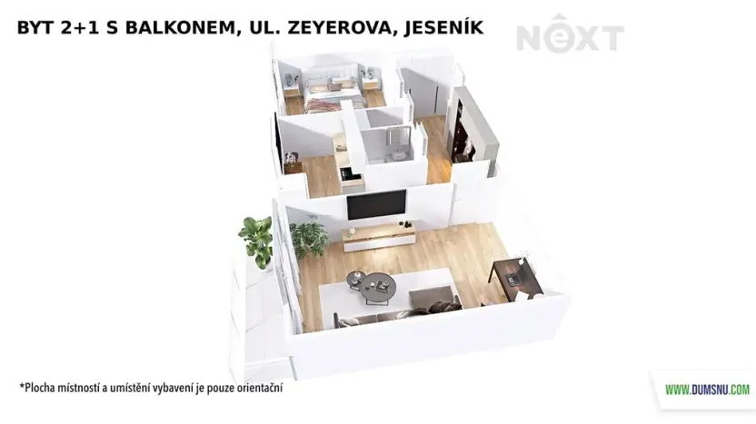 Prodej bytu 2+1, Jeseník, Zeyerova, 50 m2