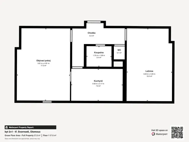 Prodej bytu 2+1, Olomouc, tř. Svornosti, 53 m2