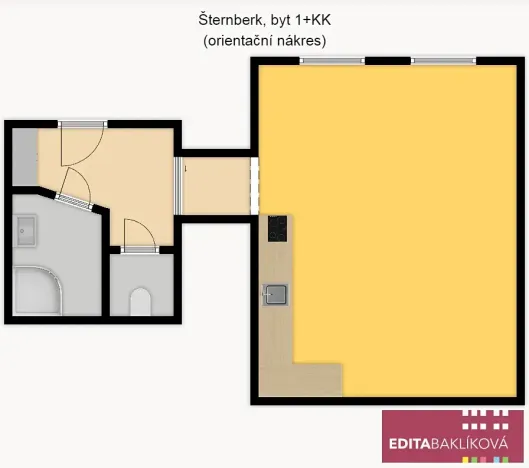 Pronájem bytu 1+kk, Šternberk, Olomoucká, 35 m2