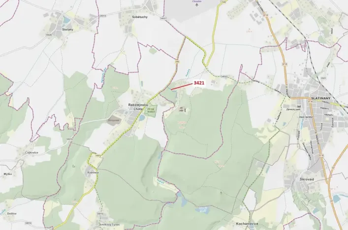 Dražba lesa, Chrudim, 1417 m2