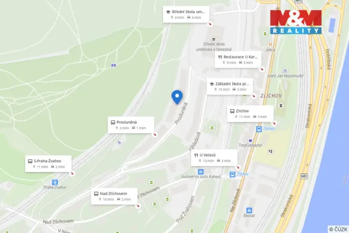 Pronájem bytu 3+kk, Praha - Hlubočepy, Prosluněná, 60 m2