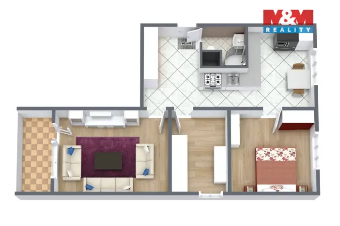 Prodej bytu 3+1, Cheb, Lesní, 63 m2