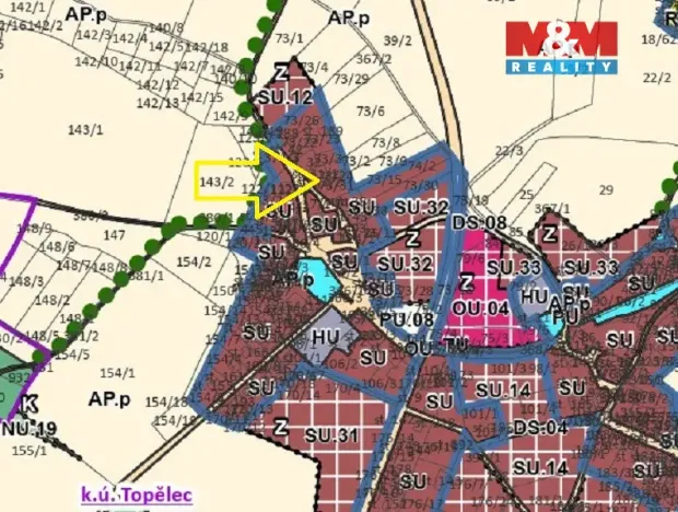 Prodej pozemku pro bydlení, Čížová - Topělec, 558 m2