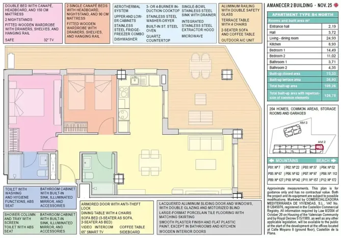 Prodej bytu 3+kk, Cabanes, Španělsko, 73 m2