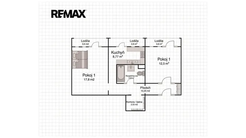 Pronájem bytu 2+1, Mělník, Pražská, 67 m2
