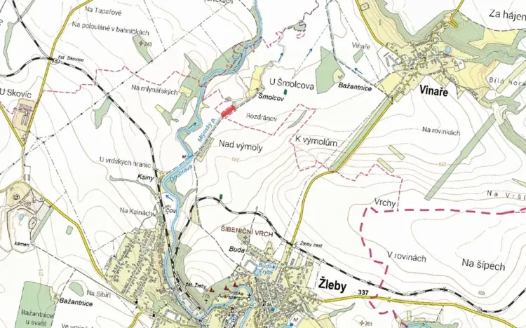 Prodej pole, Žleby, 1338 m2