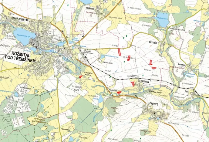 Prodej pole, Rožmitál pod Třemšínem, 13498 m2