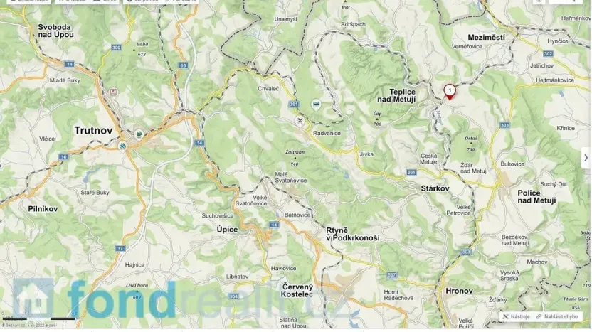 Prodej pozemku, Teplice nad Metují - Lachov, 1315 m2