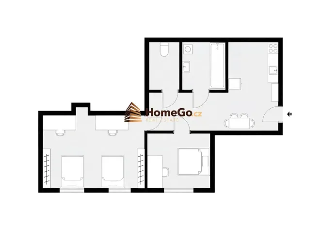 Pronájem bytu 2+1, Praha - Nusle, Žateckých, 71 m2