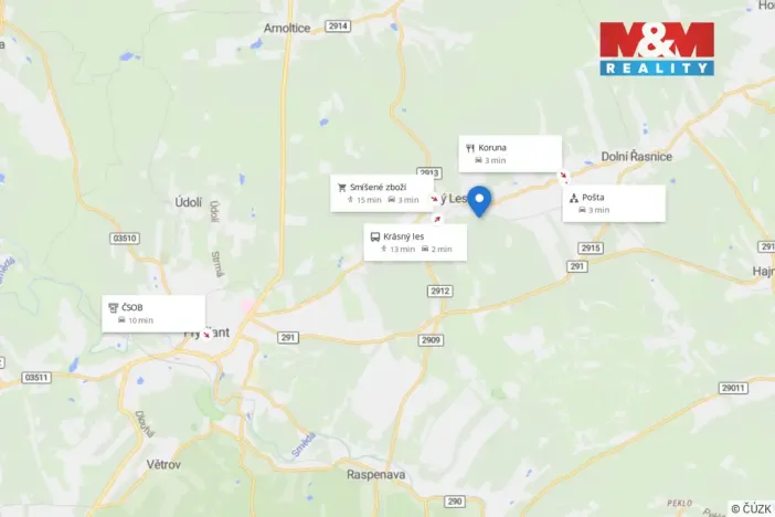 Prodej pozemku pro bydlení, Krásný Les, 2439 m2