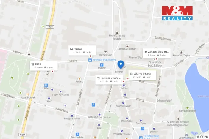 Pronájem bytu 1+1, Havlíčkův Brod, Horní, 43 m2