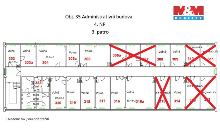 Pronájem kanceláře, Hradec Králové - Nový Hradec Králové, Brněnská, 38 m2