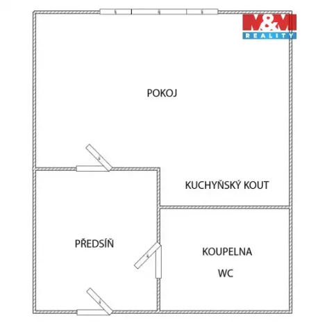 Prodej bytu 1+kk, Klášterec nad Ohří - Miřetice u Klášterce nad Ohří, Královéhradecká, 19 m2