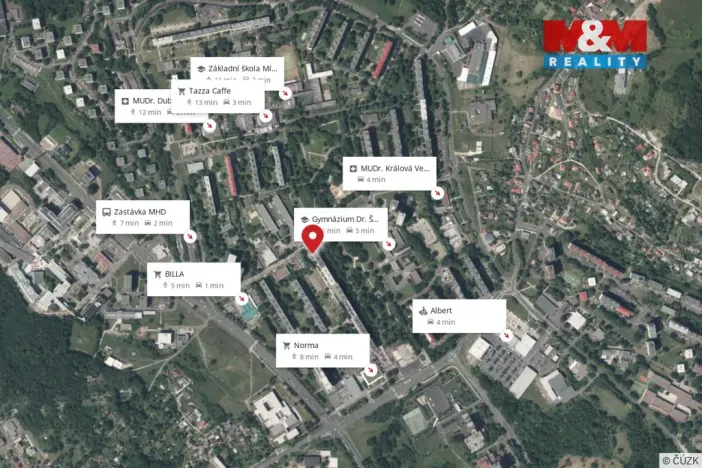 Prodej bytu 1+kk, Ústí nad Labem - Severní Terasa, Pod Parkem, 19 m2