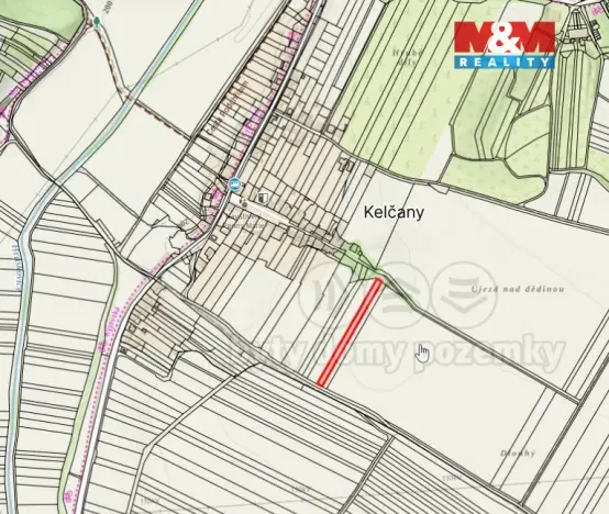 Prodej pole, Kelčany, 657 m2