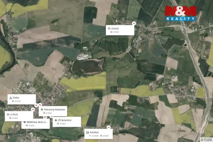 Pronájem zahrady, Sezemice - Kladina, 3761 m2